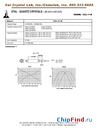 Datasheet CCL-11-E manufacturer CalCrystal